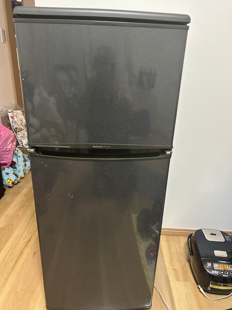 グレー 2ドア冷蔵庫