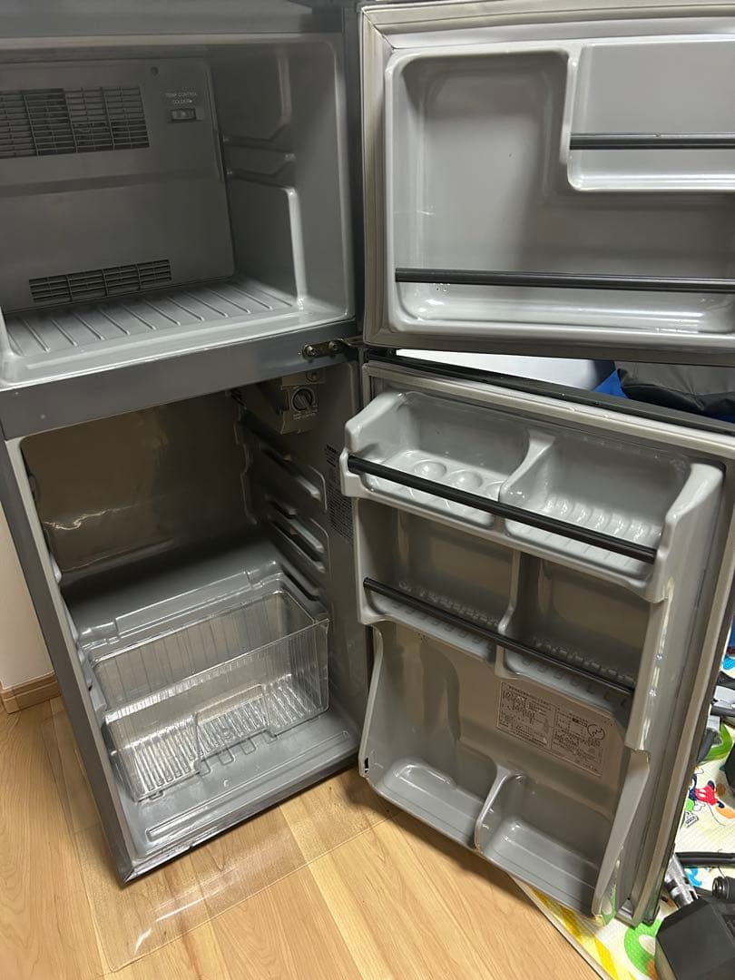 グレー 2ドア冷蔵庫