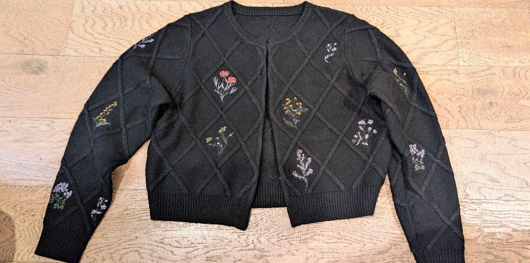 AMERI FLOWER EMBROIDERY カーディガン M