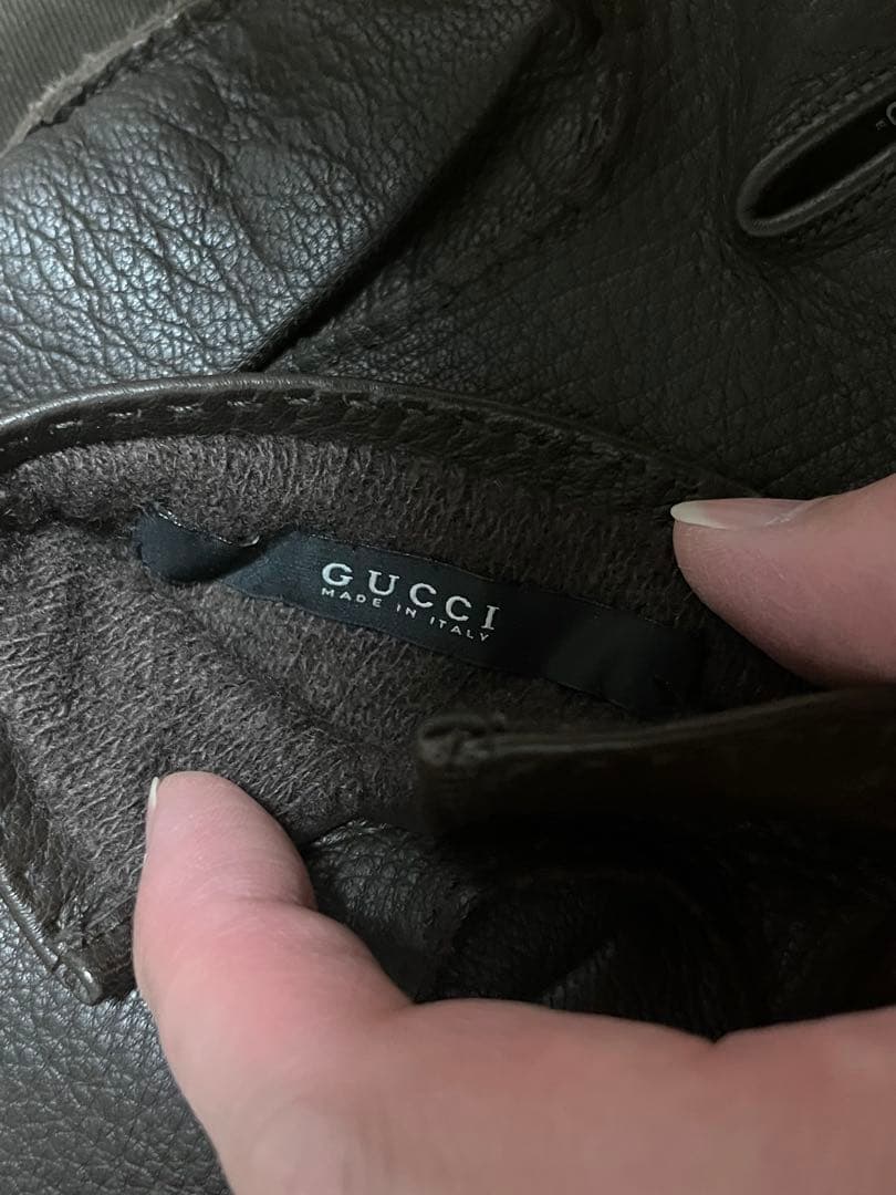 GUCCI レザーグローブ ブラウン サイズ9