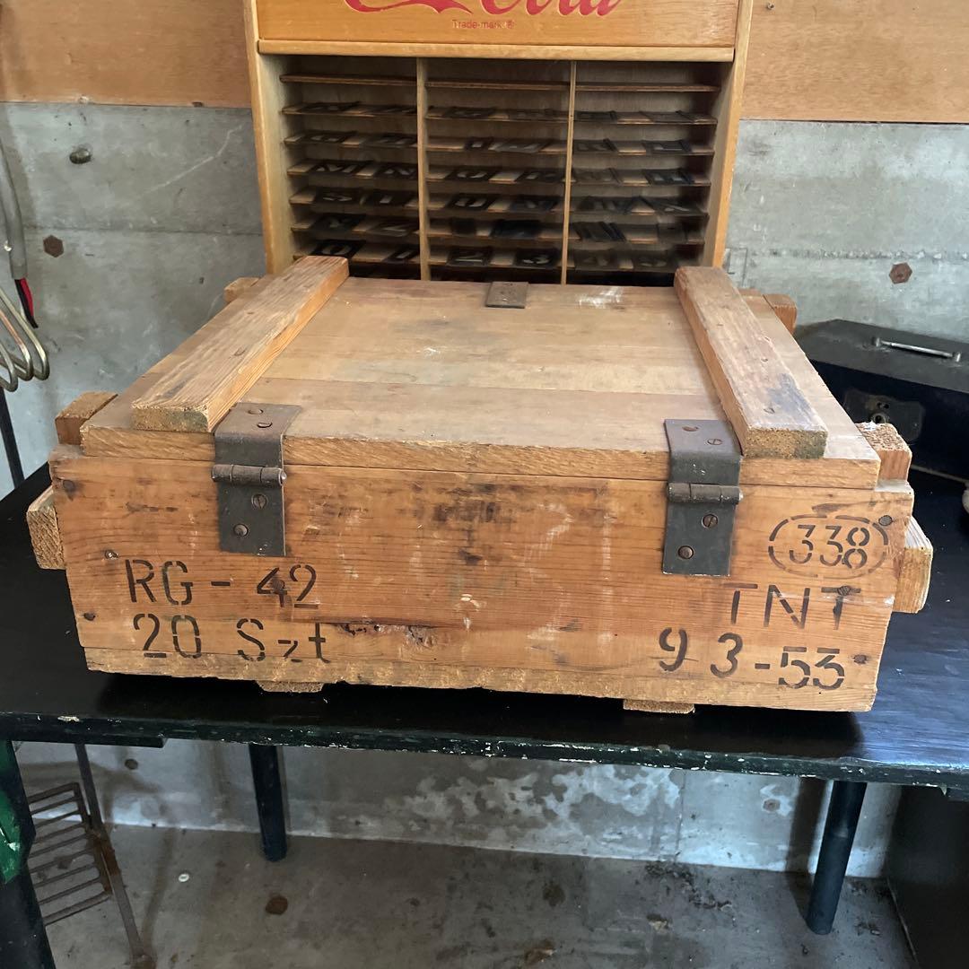 Vintage U.S.Army TNT アーモボックス 弾薬箱 ウッドボックス