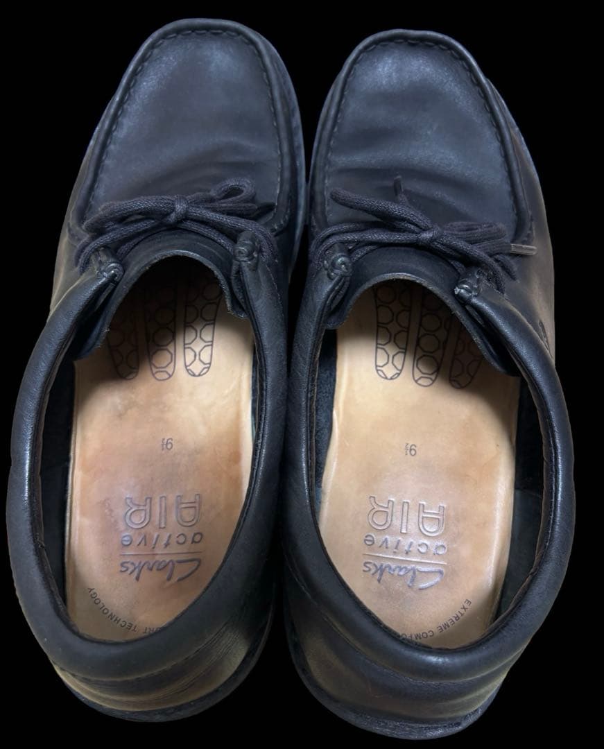 【クラークス】人気希少品！アクティブエア搭載！黒 レザー モカシン シューズ