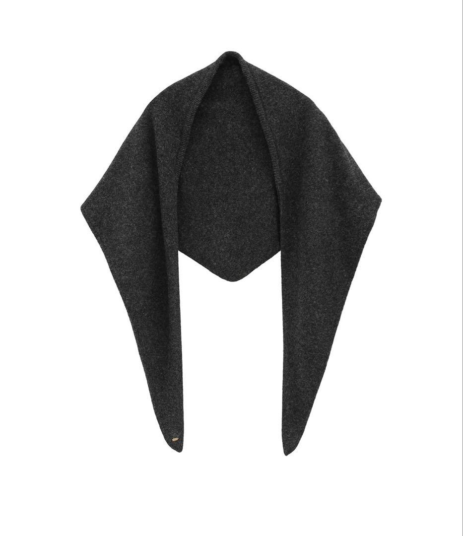 小物 CLANE / YAK KNIT TRIANGULAR STOLE GRAY