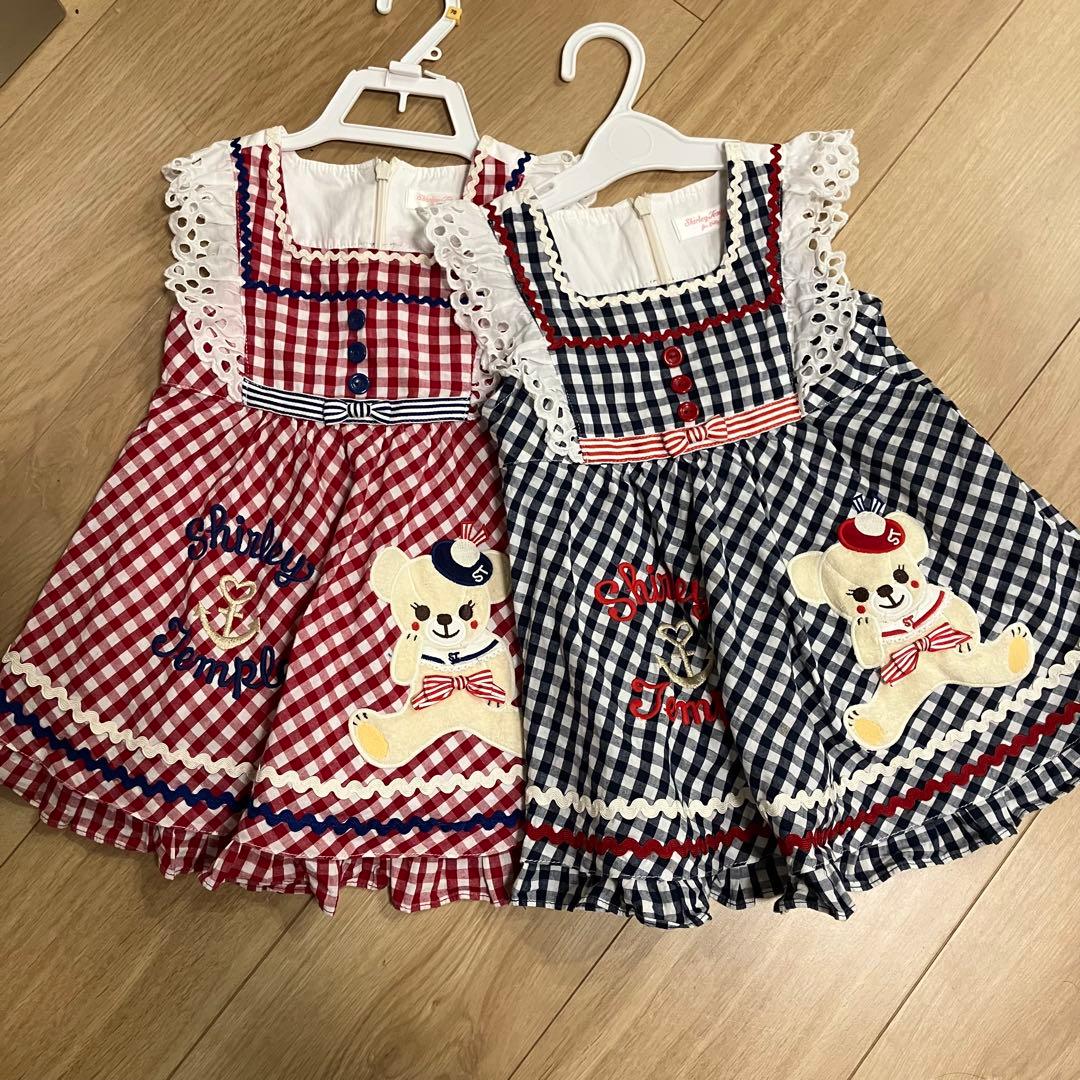 シャーリーテンプル♡チェックワンピースセット
