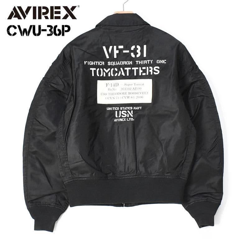 AVIREX CWU-36P ブラック/TOMCATTERS