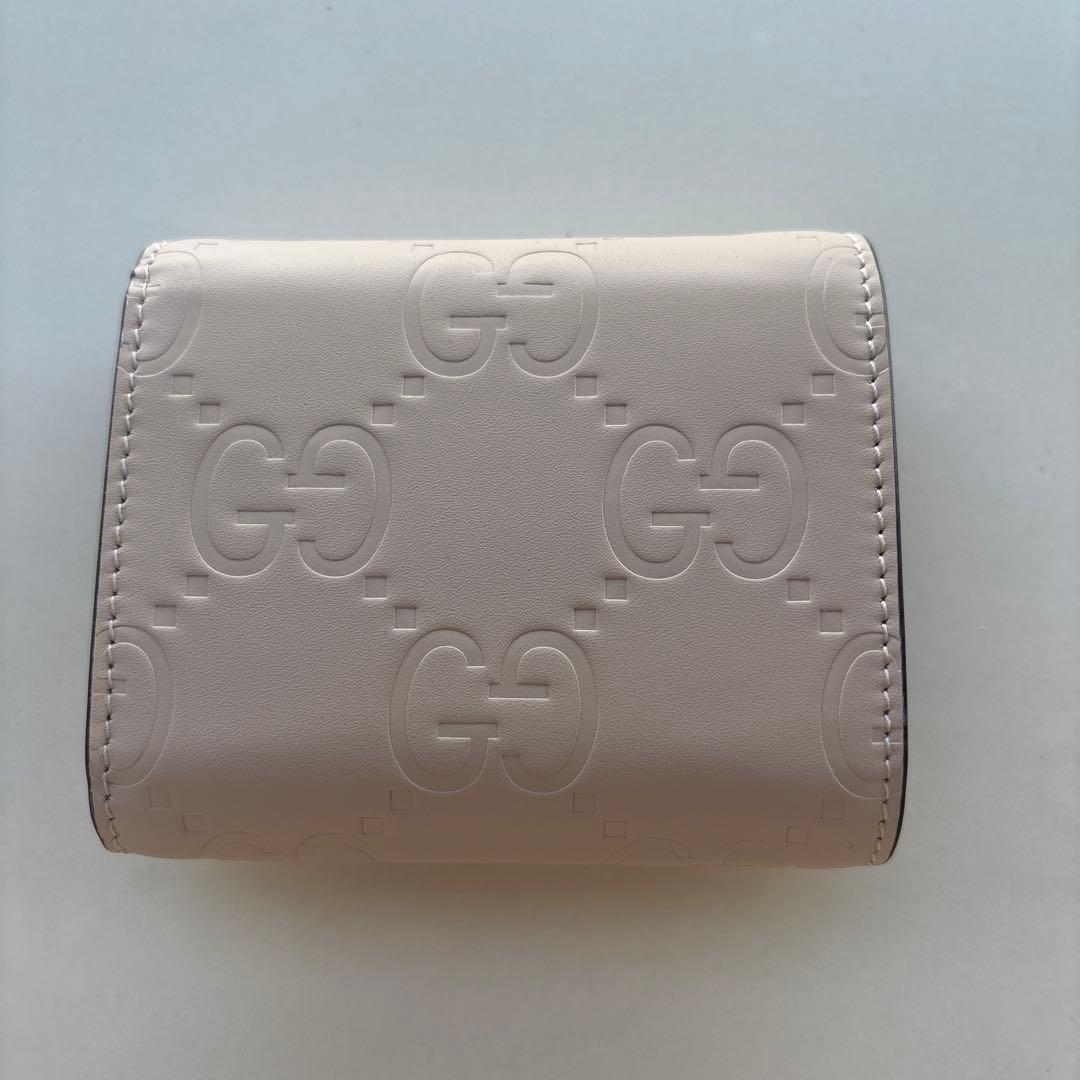 GUCCI ベージュ GGパターン 二つ折り財布