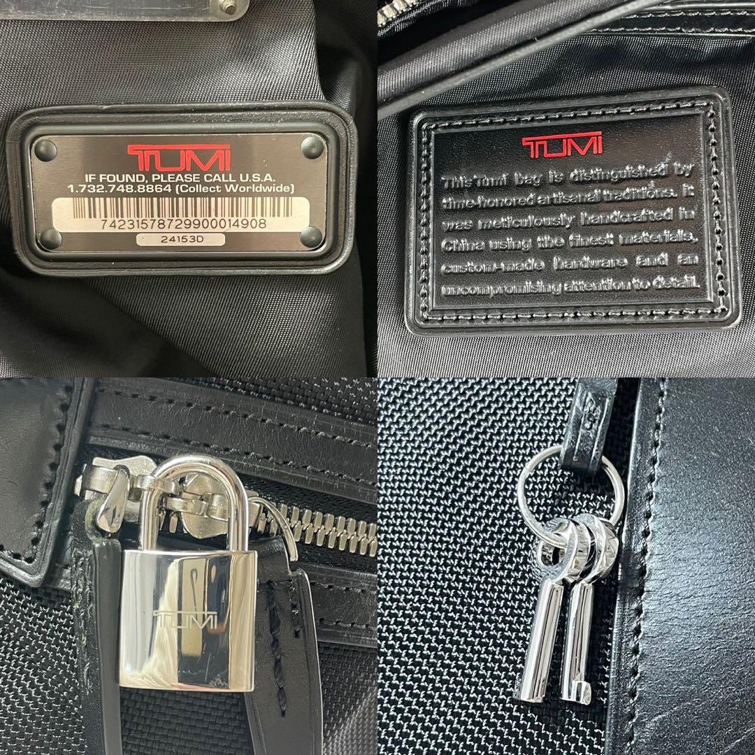 結由✨ TUMI コラボ ボストンバッグ 黒 2way 大容量 鍵付き