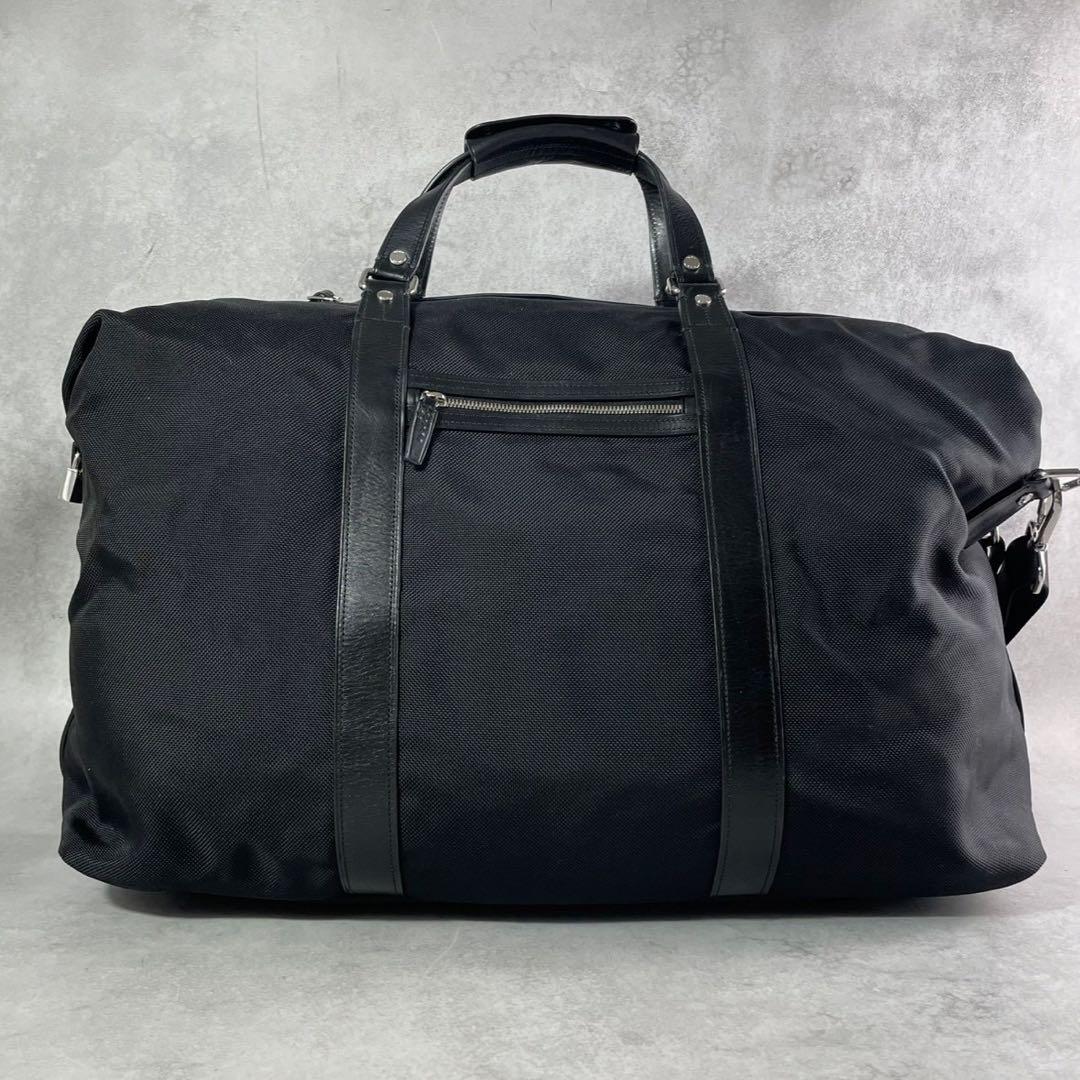 結由✨ TUMI コラボ ボストンバッグ 黒 2way 大容量 鍵付き