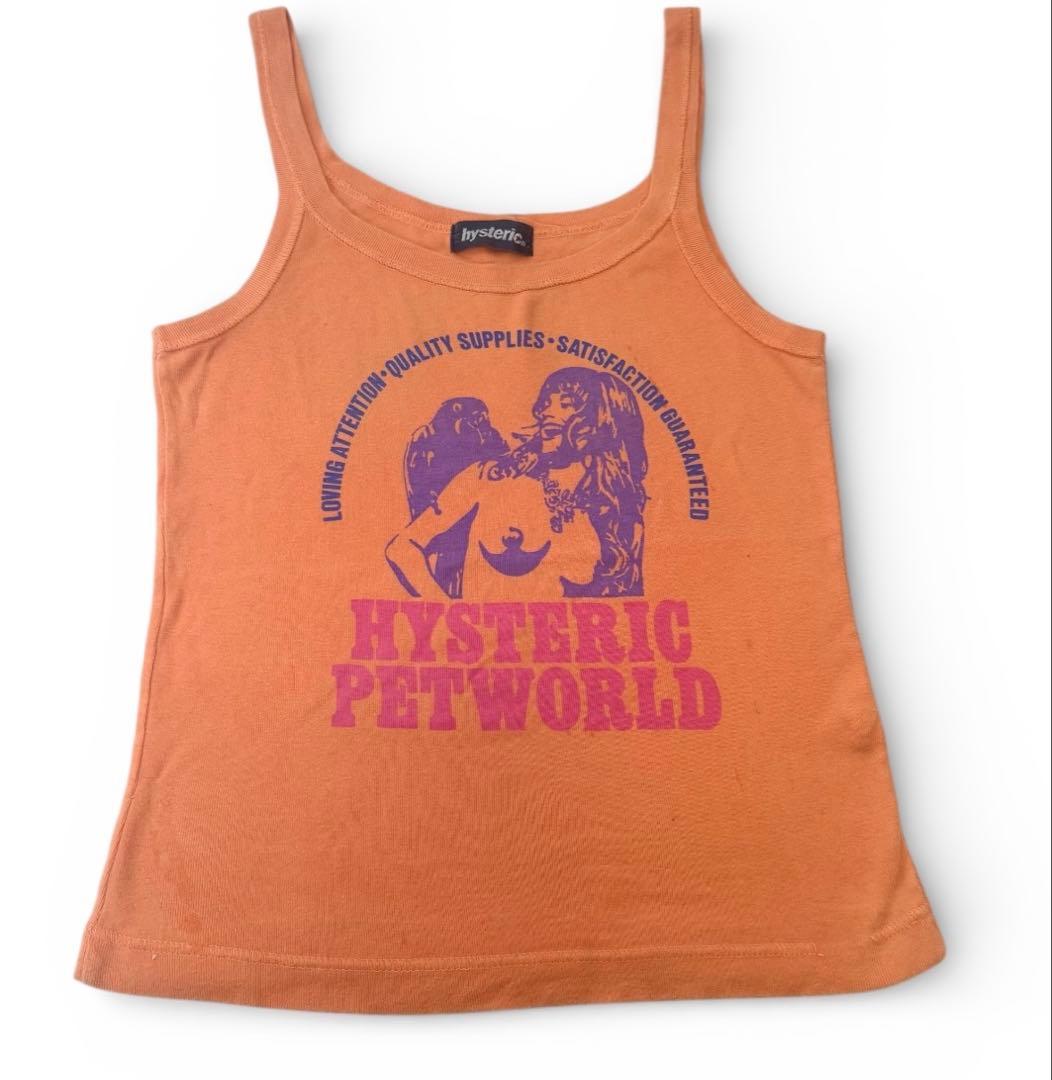 レア！ヒステリックグラマー PET WORLD キャミソール 日本製 オレンジ