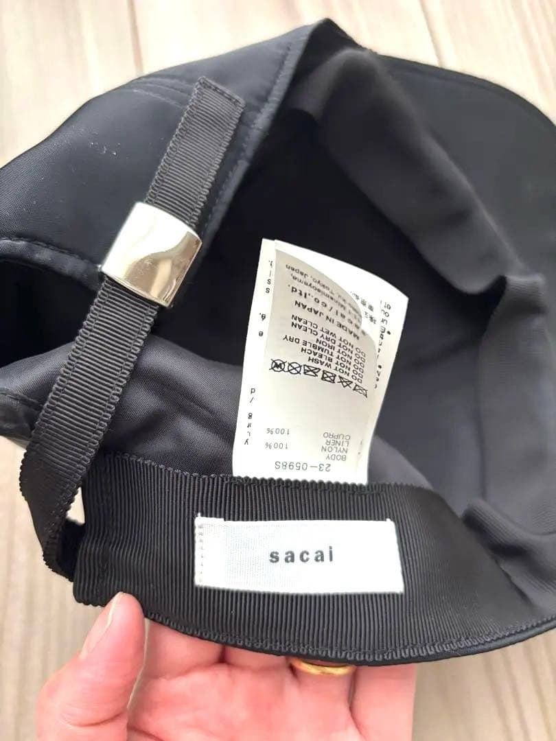 『美品』sacai Nylon Twill s Cap キャップ black
