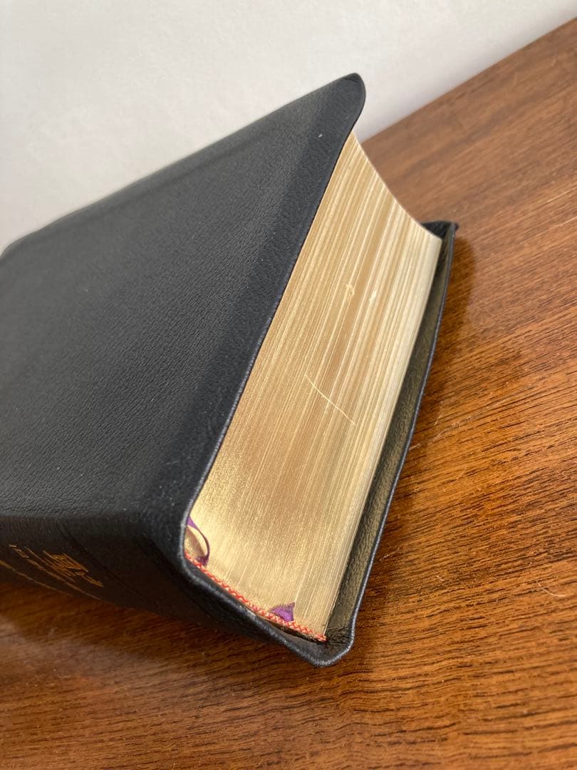 16,280円/新共同訳 中型聖書/旧約続編つき（黒） 革装　三方金装丁　日本語