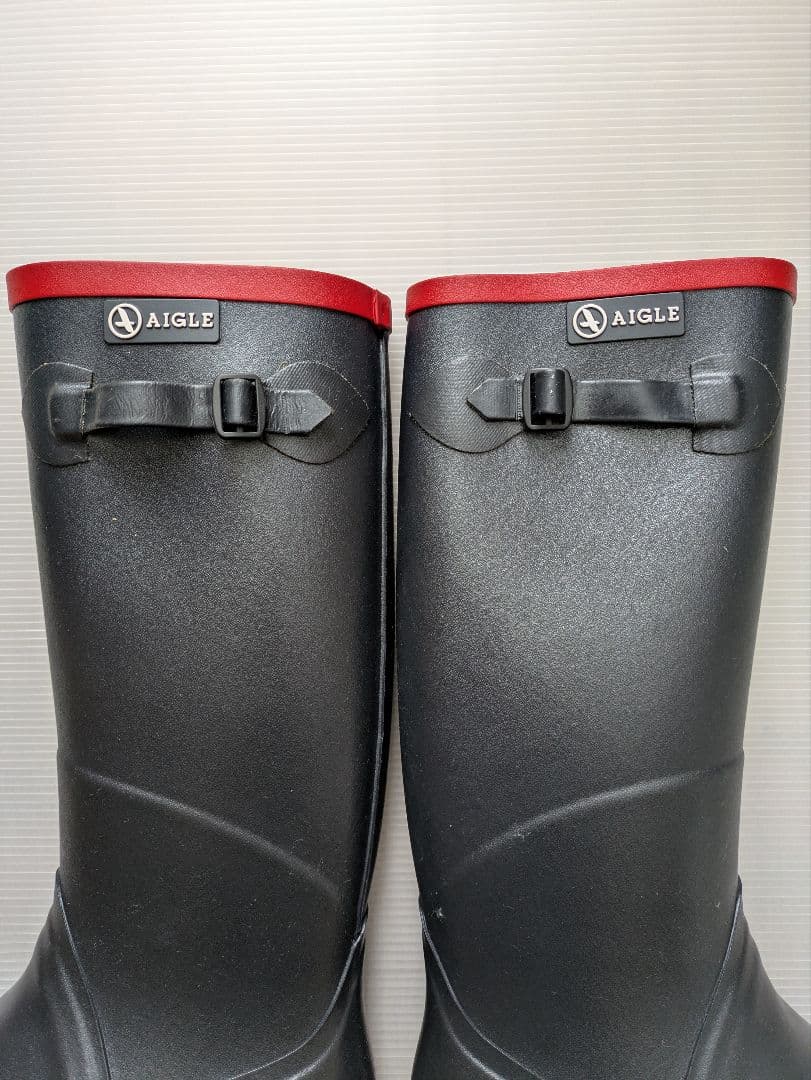 AIGLE シャンタベル　レインブーツ マリン　ネイビー×レッド　サイズ39