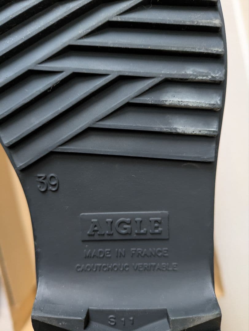 AIGLE シャンタベル　レインブーツ マリン　ネイビー×レッド　サイズ39