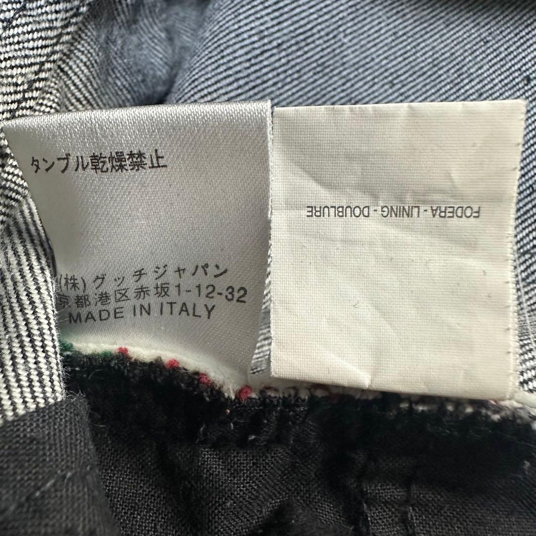 正規品 グッチ GUCCI ブラック 黒シェリーライン デニムジーンズ 38 M