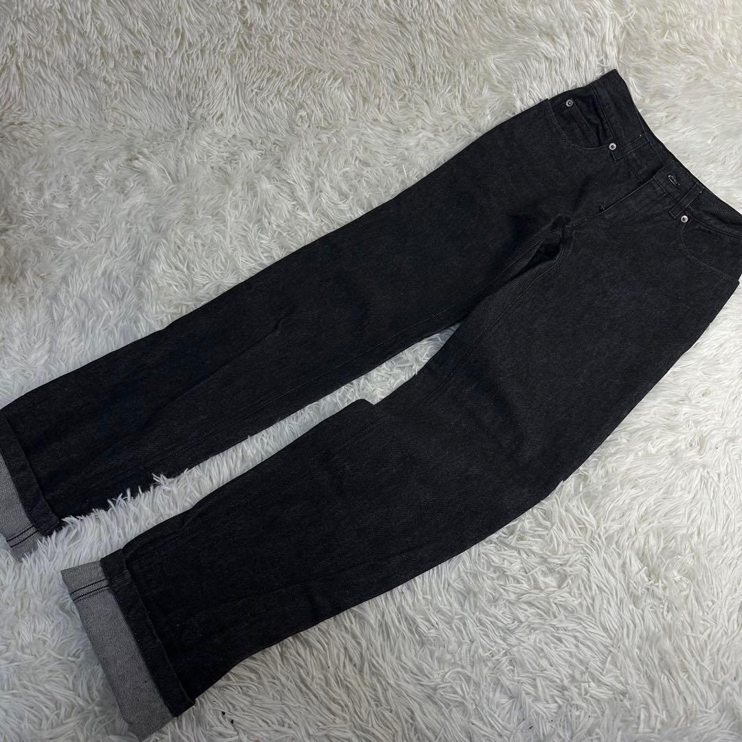 正規品 グッチ GUCCI ブラック 黒シェリーライン デニムジーンズ 38 M