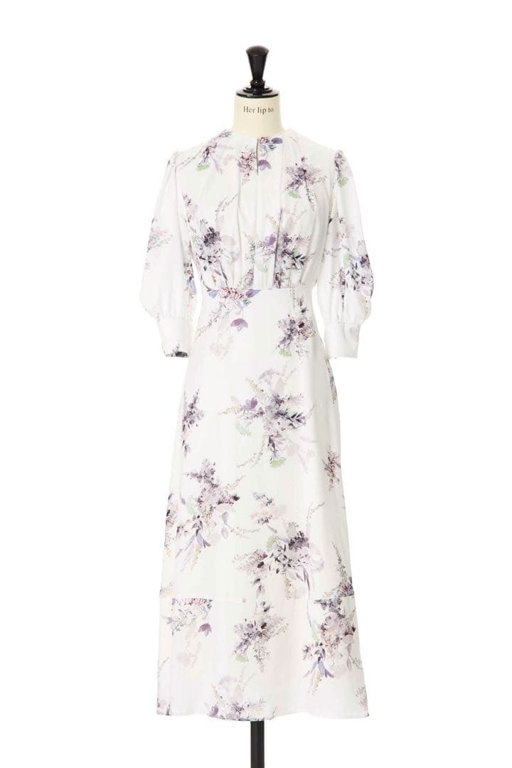 ワンピース French Bouquet Puff Sleeve Dress