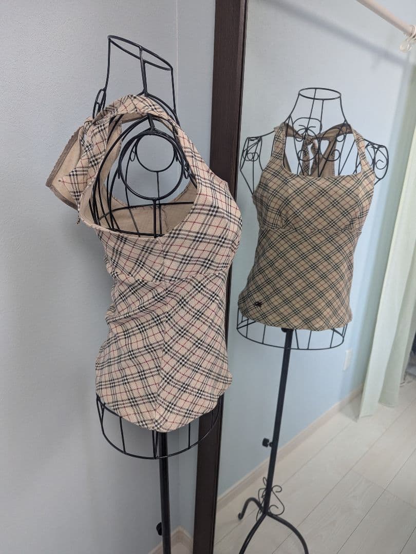 BURBERRY チェック柄 キャミソール ネックフォルダータイプ