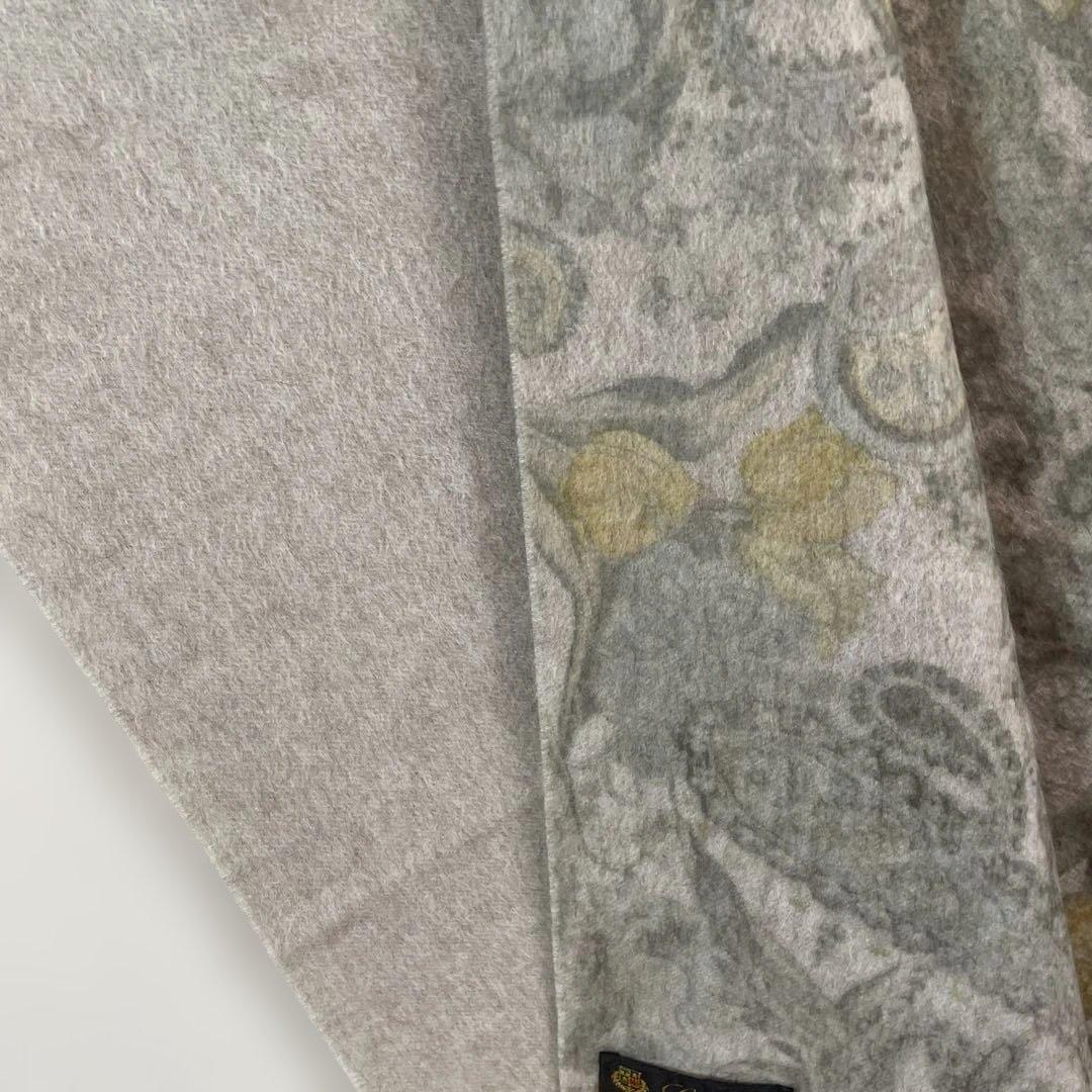 希少　Loro Piana 花柄リバーシブル カシミヤ100マフラー