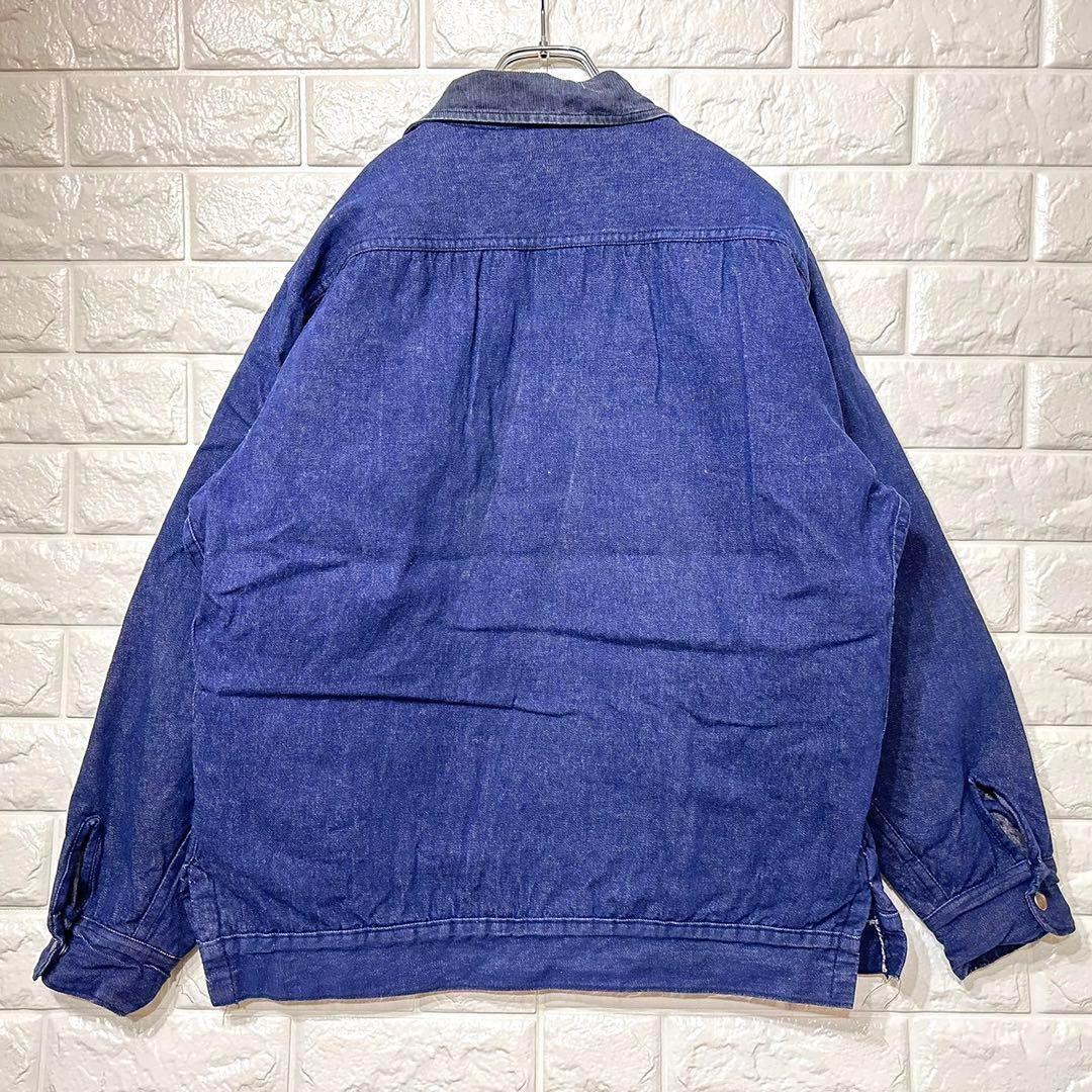 アメカジ★ディッキーズ Dickies ワークデニムジャケット ブルゾン 裏起毛