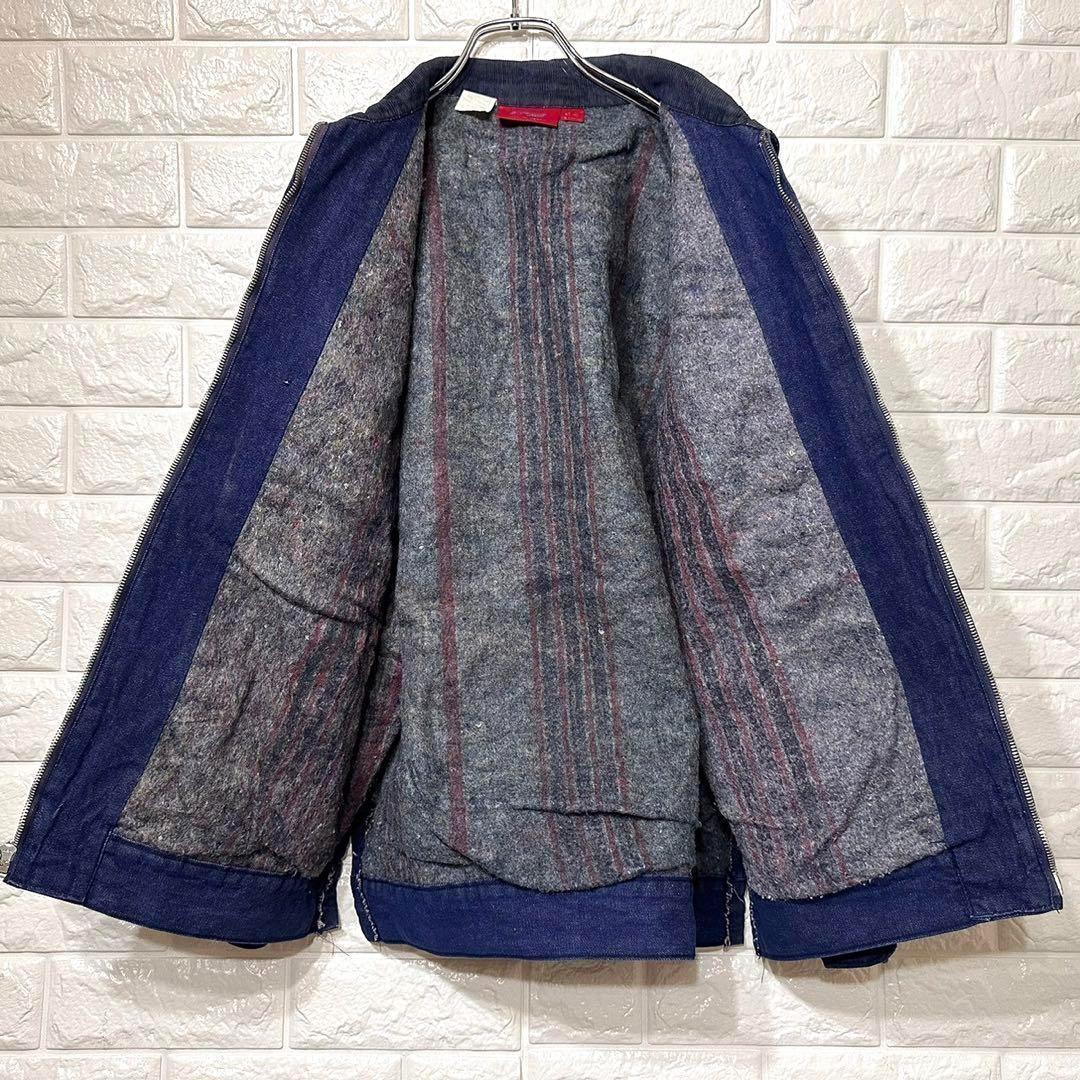 アメカジ★ディッキーズ Dickies ワークデニムジャケット ブルゾン 裏起毛