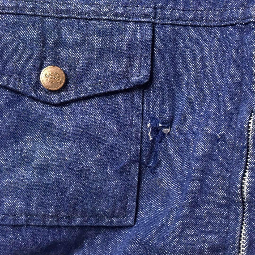 アメカジ★ディッキーズ Dickies ワークデニムジャケット ブルゾン 裏起毛
