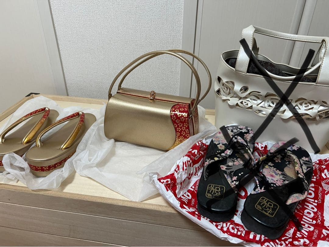 衣装箱 2段 和服収納 桐箱 蓋つき 衣装ケース 桐ケース 着物【中古品】
