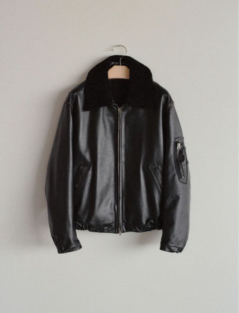 French Pilot Leather Jacket レザー ジャケット M
