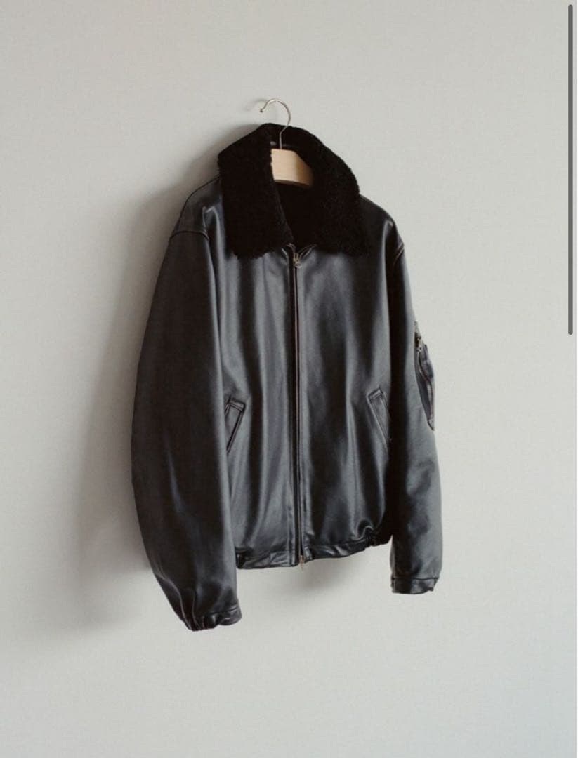 French Pilot Leather Jacket レザー ジャケット M