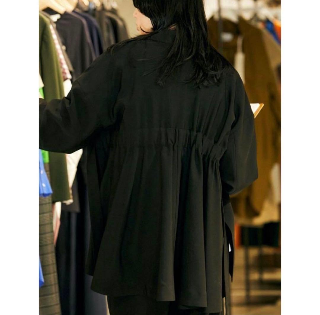ENFOLDエンフォルド Twill BACK ギャザーテーラードジャケット