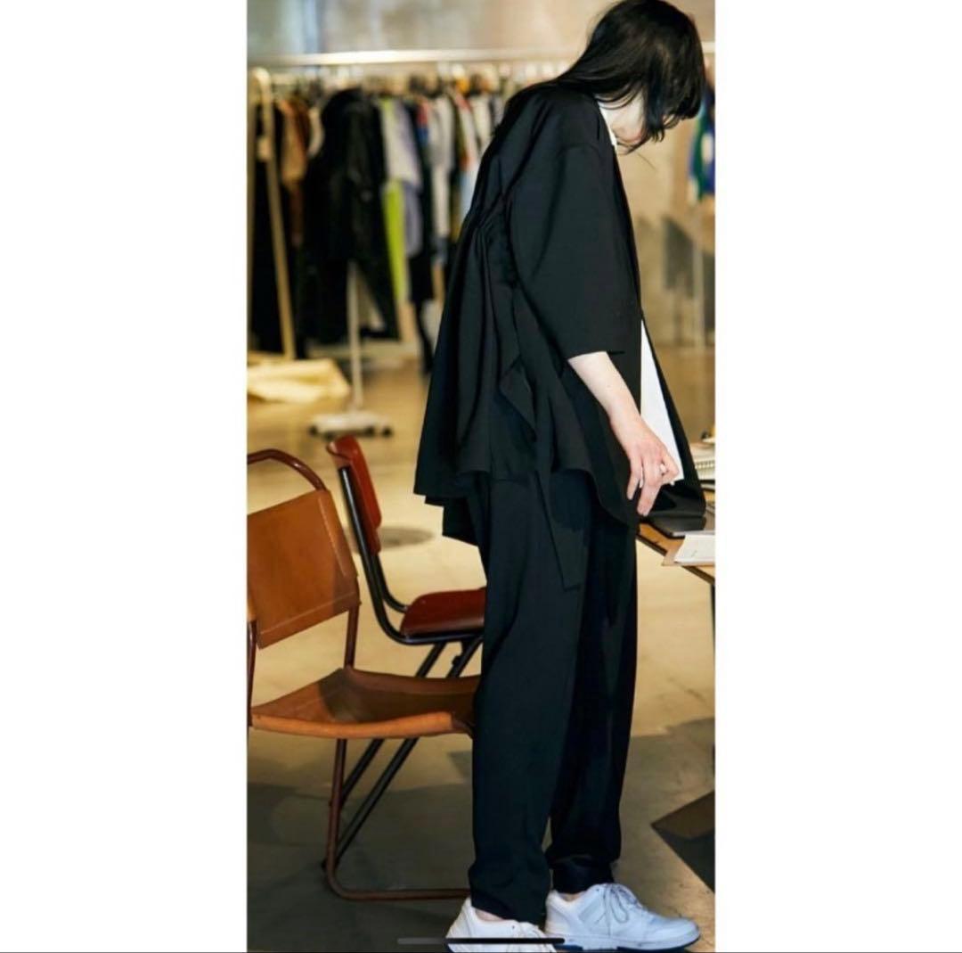 ENFOLDエンフォルド Twill BACK ギャザーテーラードジャケット