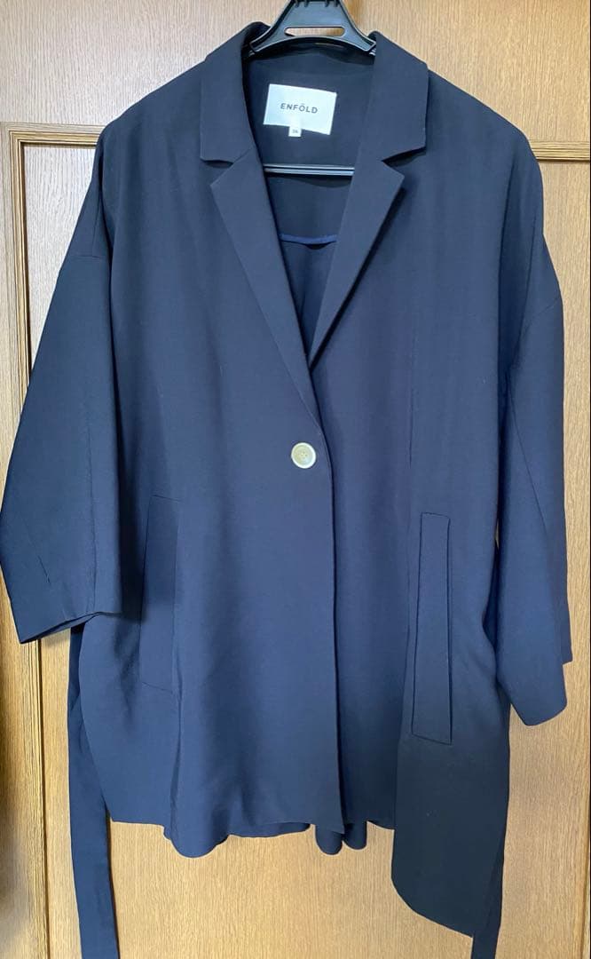 ENFOLDエンフォルド Twill BACK ギャザーテーラードジャケット