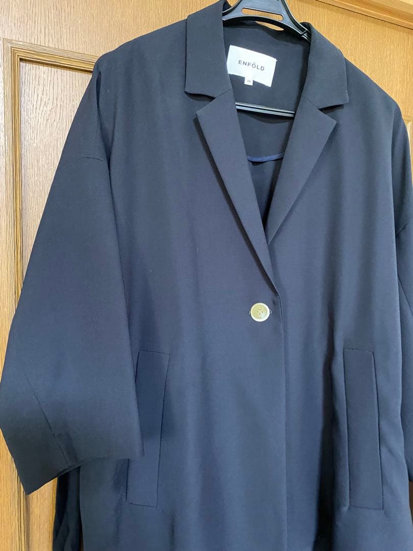 ENFOLDエンフォルド Twill BACK ギャザーテーラードジャケット