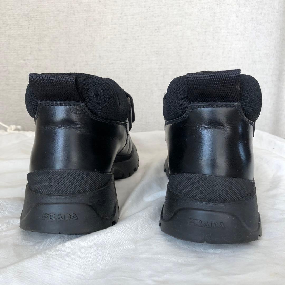 靴 PRADA leather boots black archive