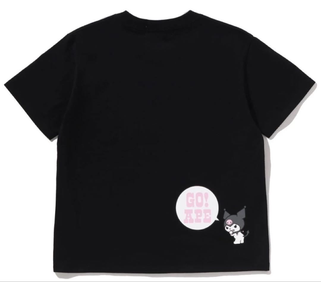 トップス A BATHING APE Kuromi Kids CollegeMiniTee
