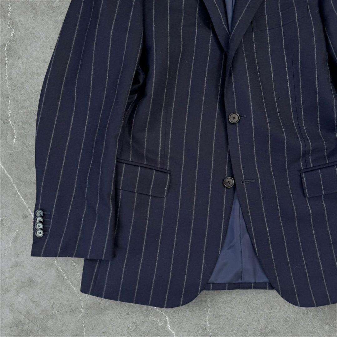 BEAMS F × Lolo piana フランネルジャケット ネイビー