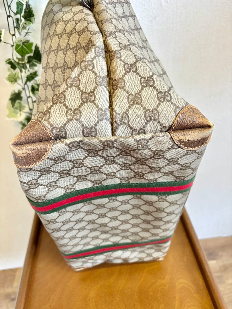 Gucci GGパターン ボストンバッグ オールドグッチ ウェブライン