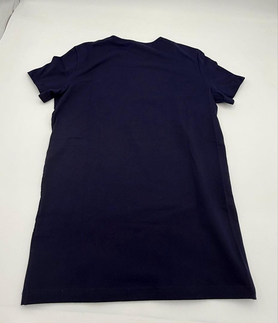HERMES エルメス Tシャツ ネイビー Hロゴ シースルー 36