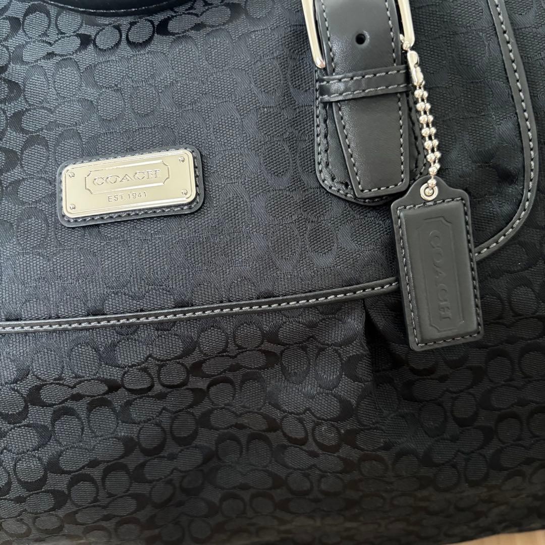 COACH コーチ シグネチャー 2WAY ボストンバッグ キャンバス