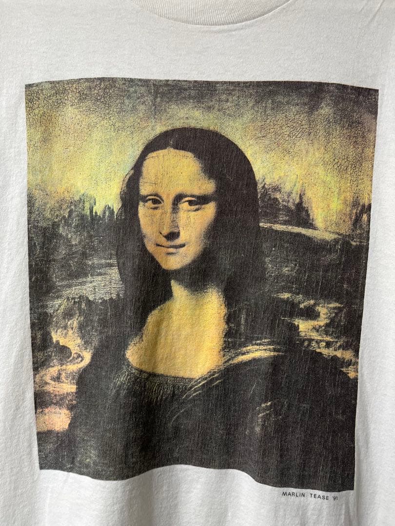 モナリザ プリント Tシャツ ホワイト