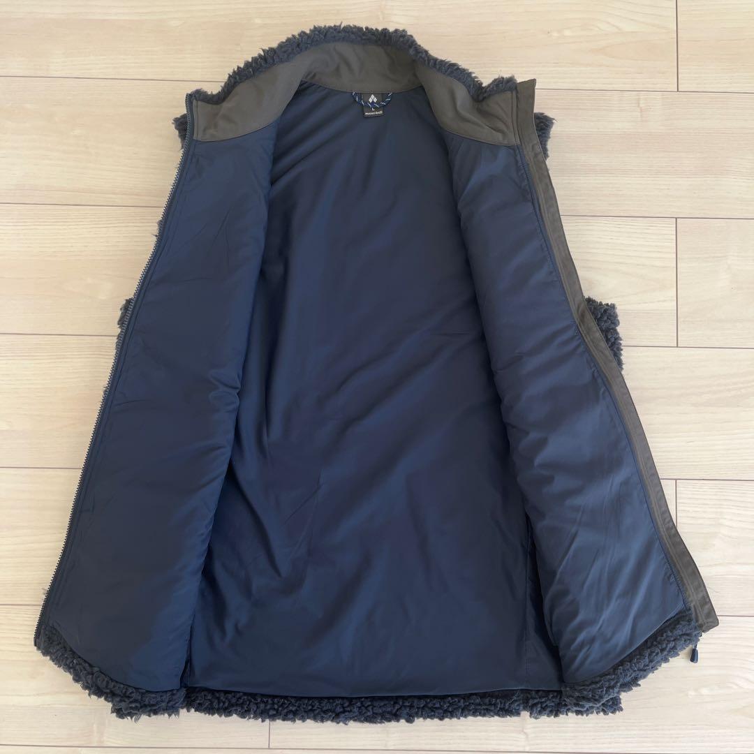 美品 モンベル mont-bell ボアフリースベスト クリマプラス シーリング