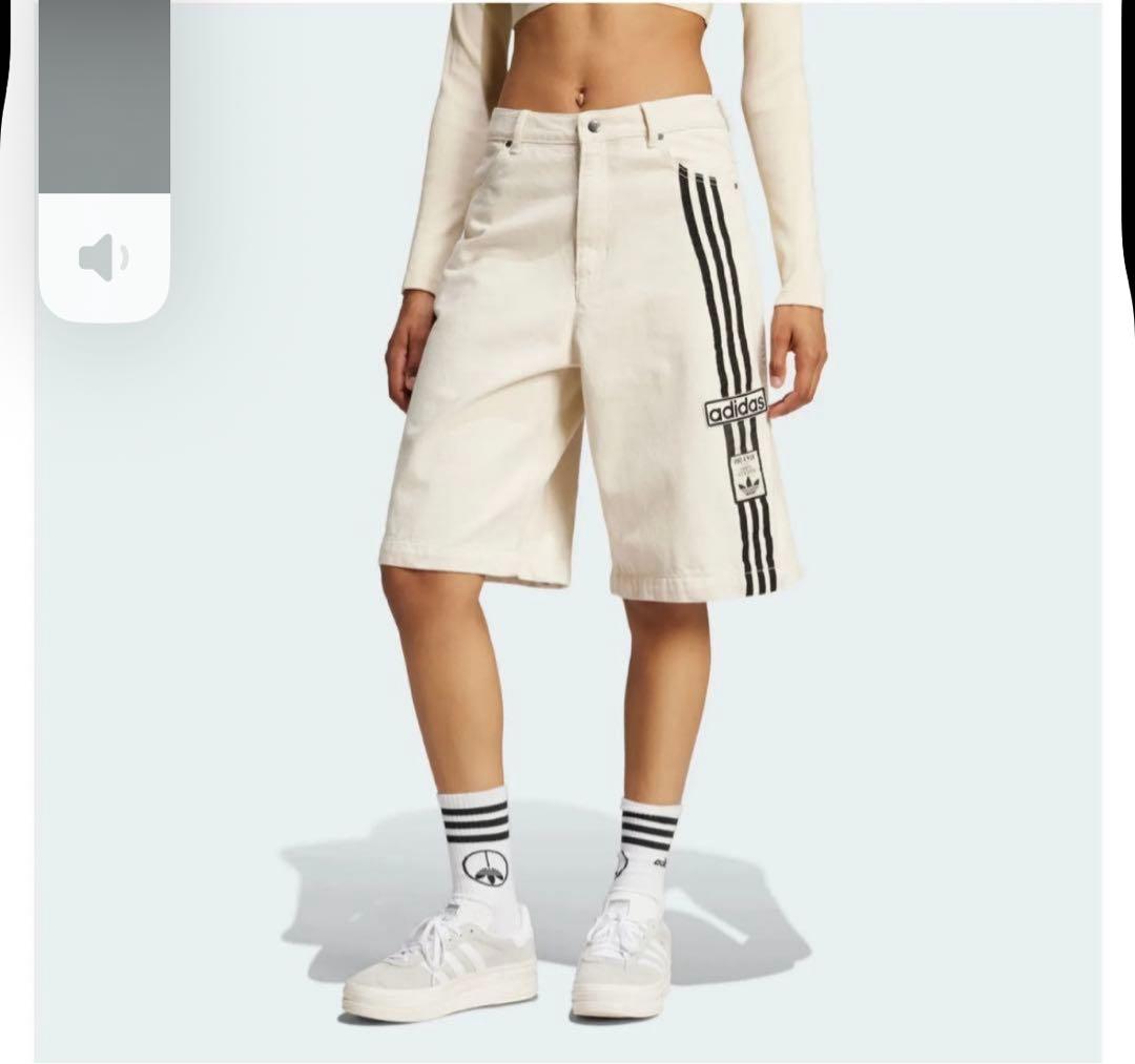 adidas アディブレイク 2-IN-1 オフホワイト デニムパンツ　28