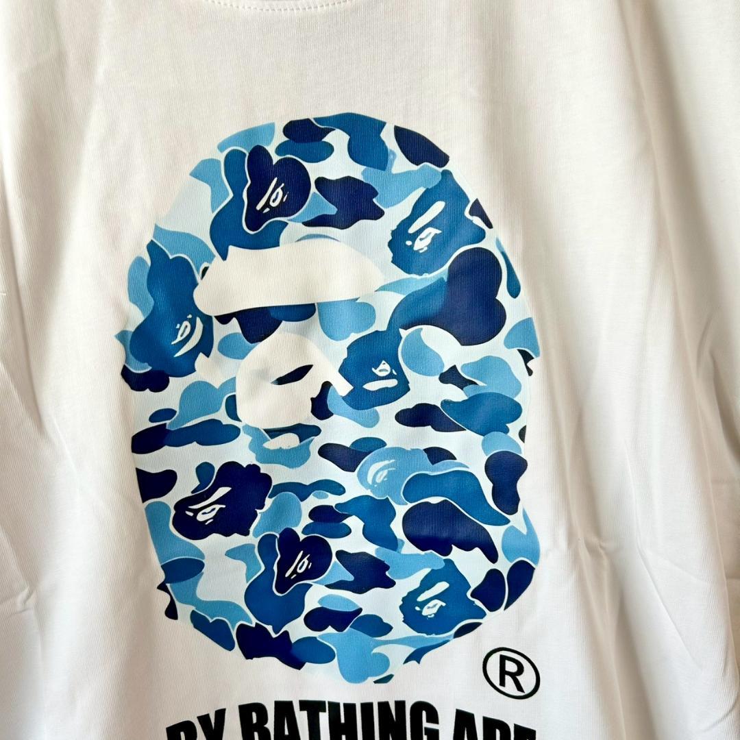 【新品未使用品】A BATHING APE カモフラージュTシャツ 白 XL