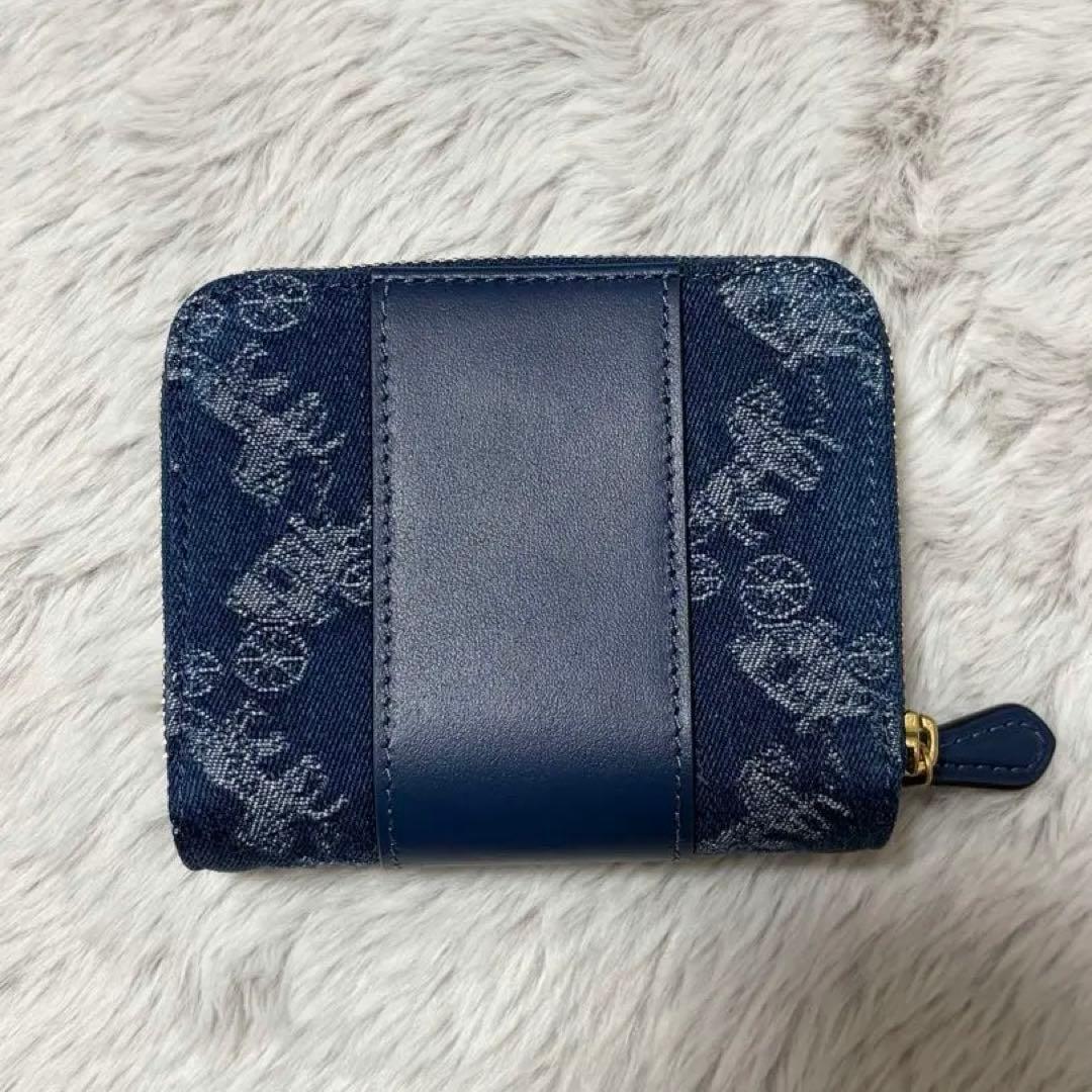 COACH 二つ折り財布 ネイビー　デニム[値下げ中]
