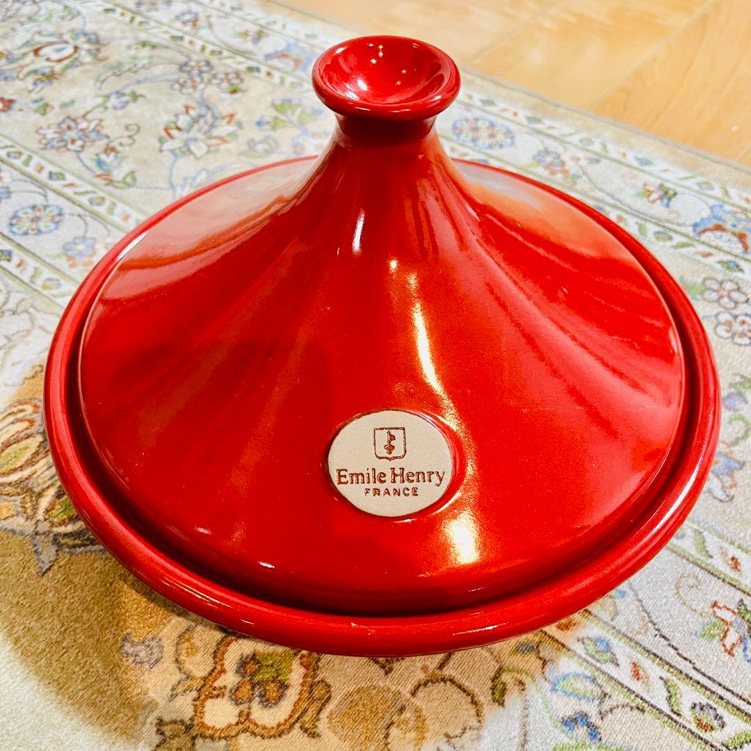 【極美品】 Emile Henry エミール・アンリ タジン鍋 26cm 取説付