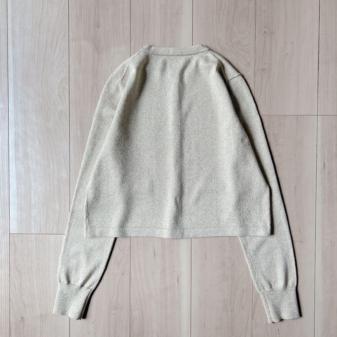未使用級＊anuans【24AW】ベーシッククルーネックカーディガン GOLD
