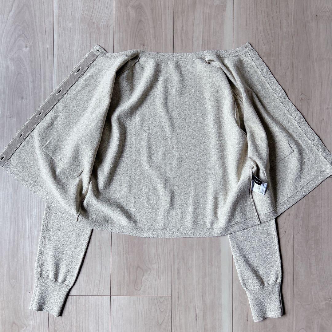 未使用級＊anuans【24AW】ベーシッククルーネックカーディガン GOLD