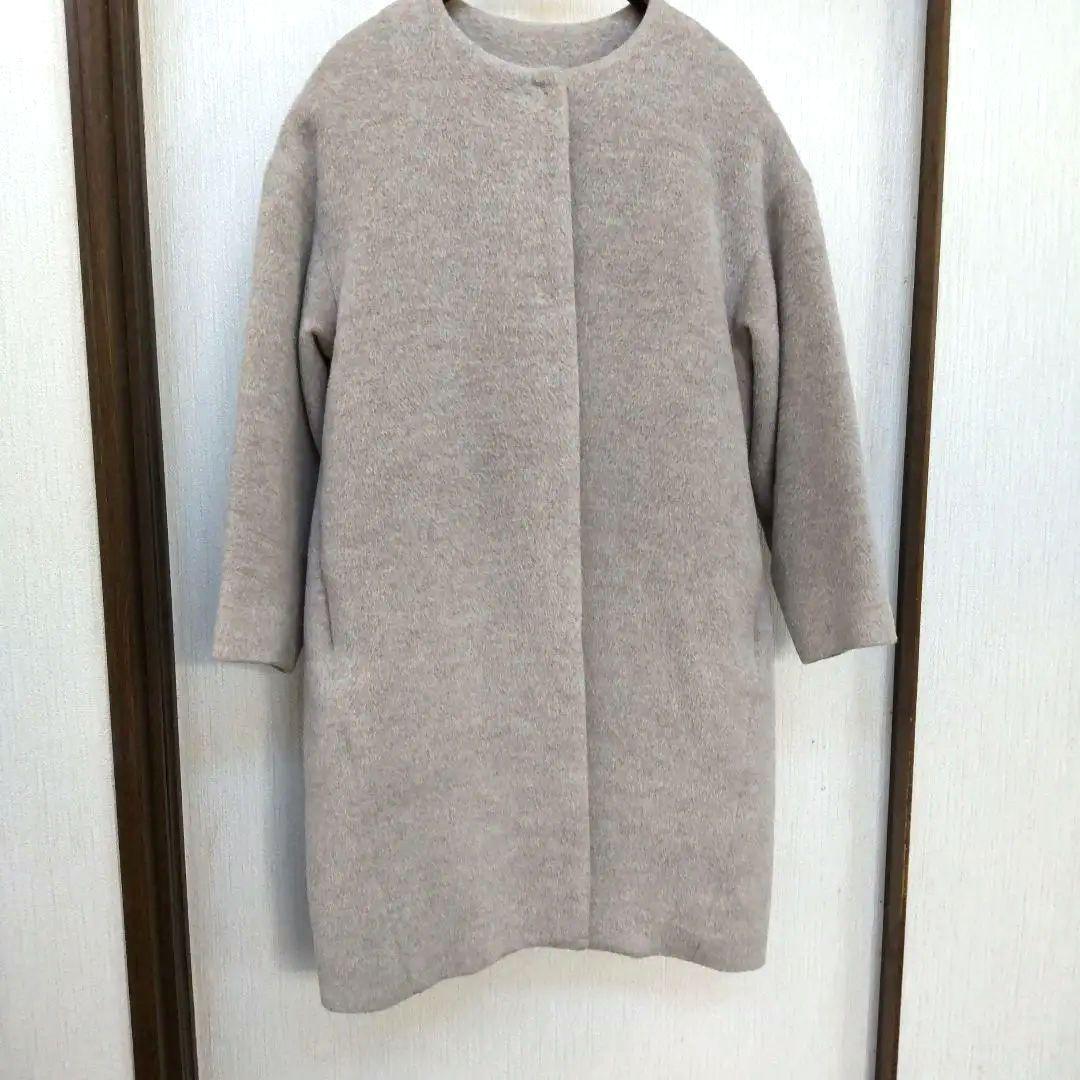 plageアルパカシャギーロングコート
