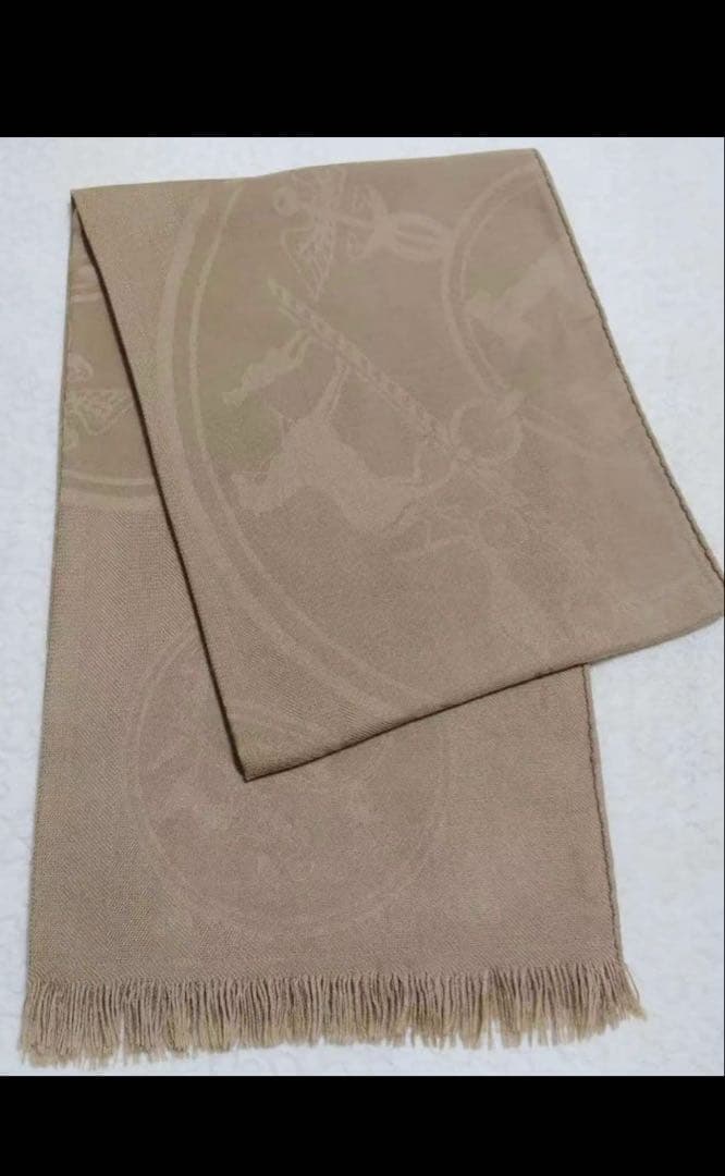 大判エルメスストール　カシミヤシルク