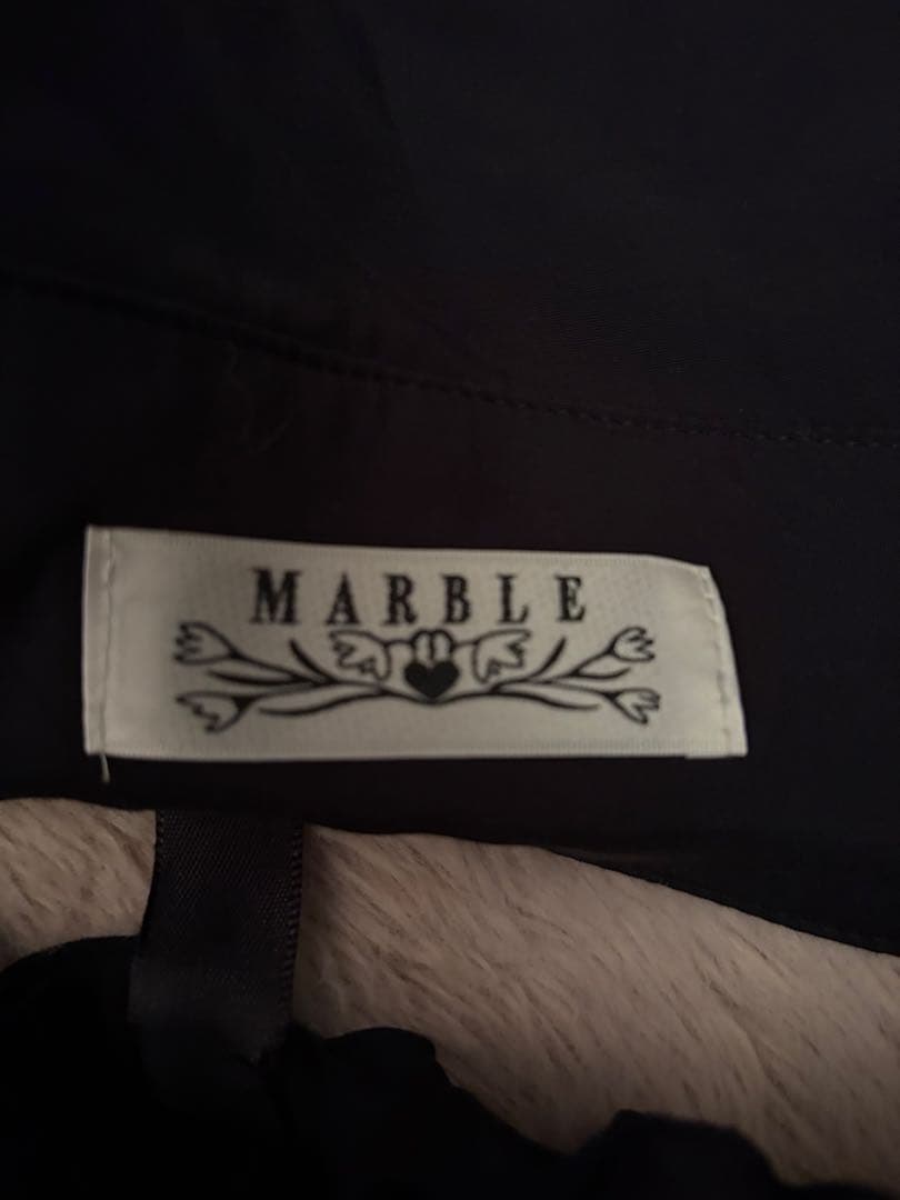 MARBLE ラウンド襟付きコルセット型ワンピース ジャンスカ 黒