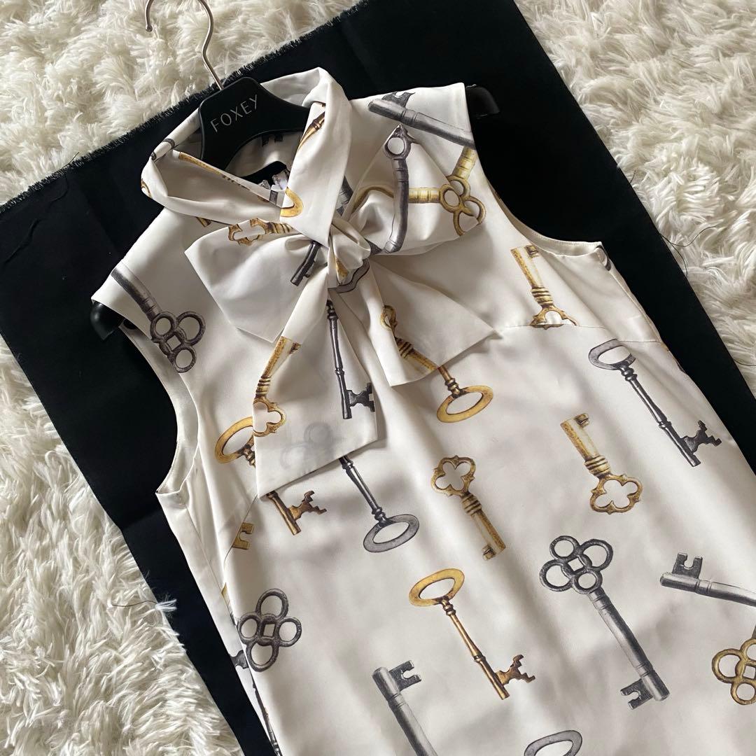 2way・美品✨グレースクラス　キーモチーフワンピース　ボウタイ　20年モデル
